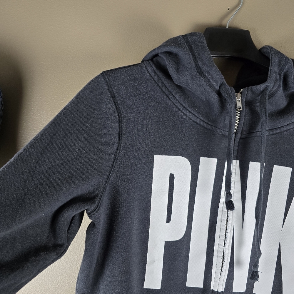 Pink Victoria's Secret Zip Hoodie Large - Picture 7 of 13